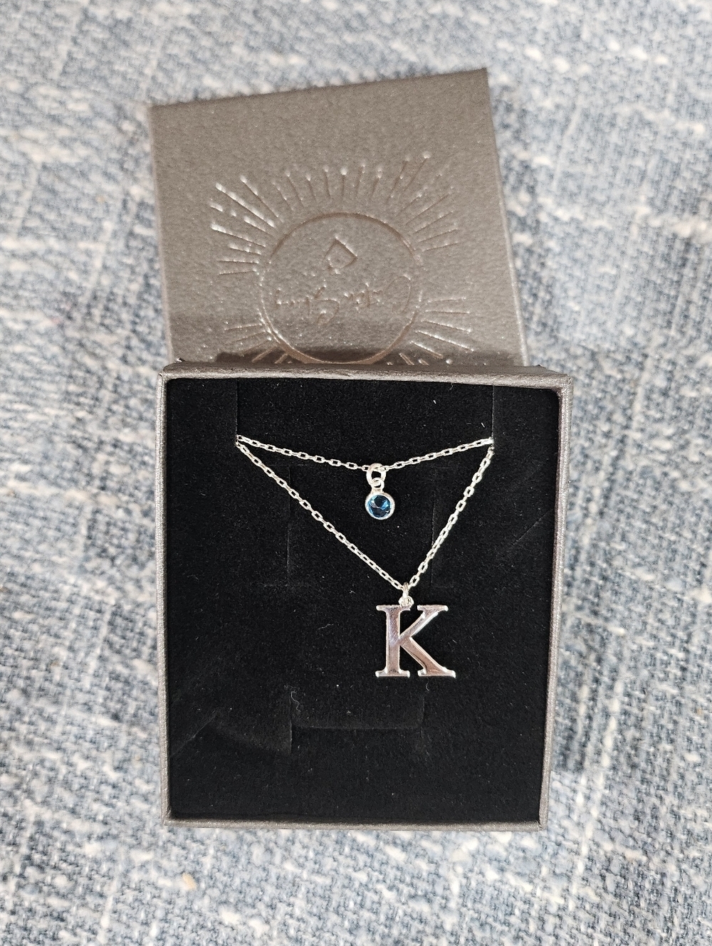 Sterling Silver Birthstone Necklace.